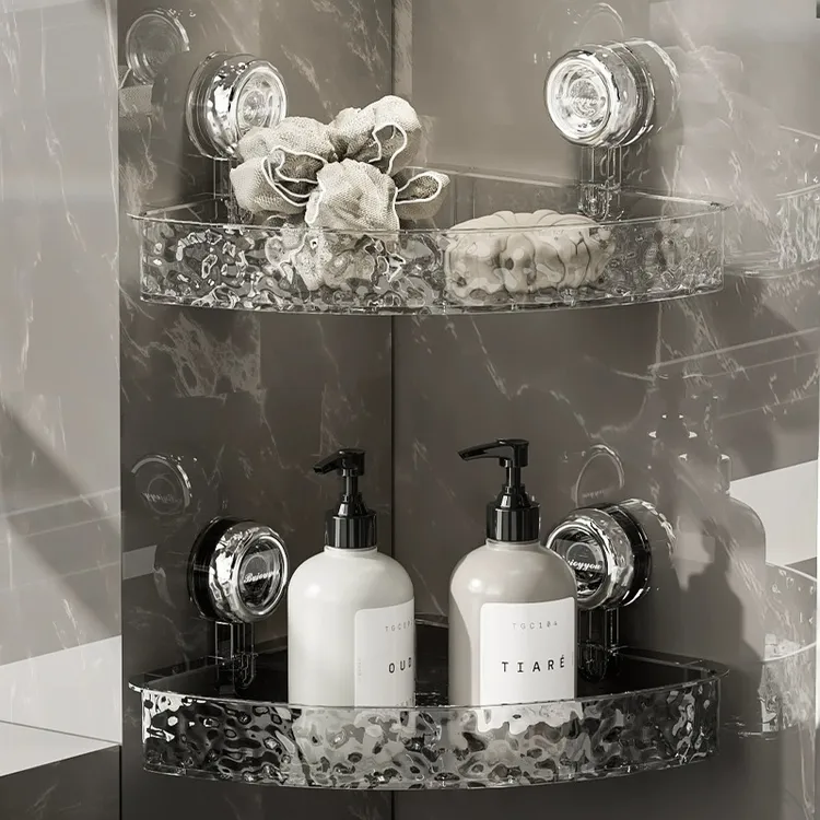 【佳立方】波纹吸盘转角置物架卫生间洗漱台壁挂式浴室免打孔收纳架