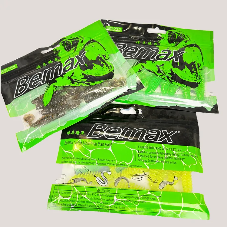 Bemax最新浮水反螺纹T尾软饵路亚鱼饵双倍加腥同款假饵进口材料