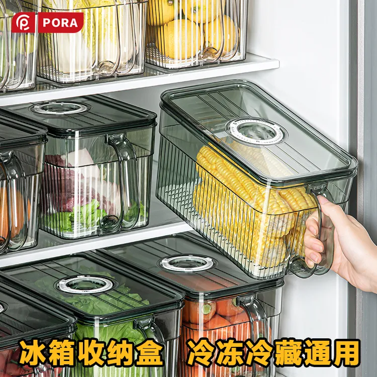 PORA冰箱收纳盒保鲜盒水果鸡蛋整理食品冷冻专用厨房储物盒整理盒