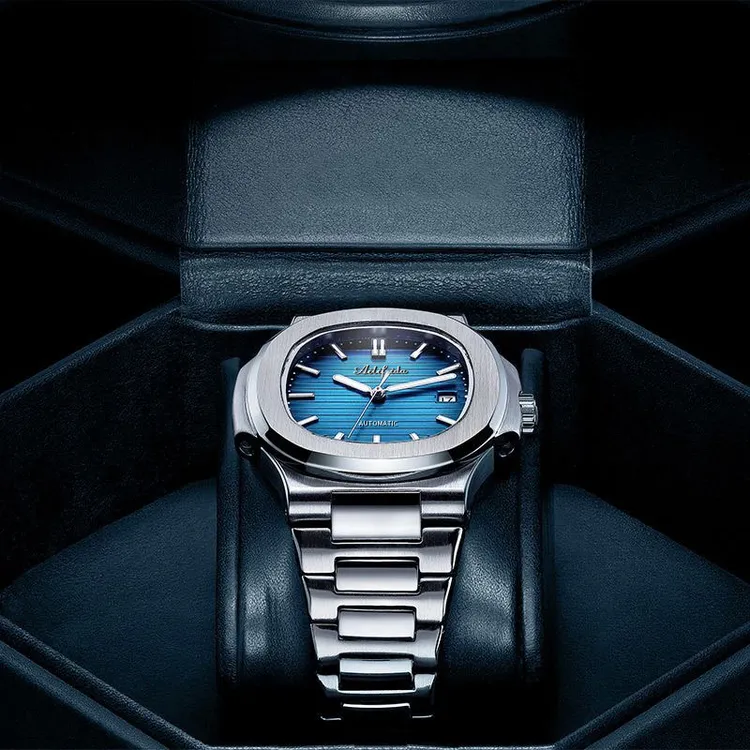 艾利翡达鹦鹉螺全自动纯机械手表男士镂空防水夜光简约潮流百搭表