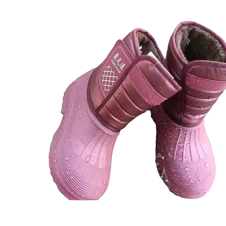 2258女款防水保暖靴加绒防滑防水鞋户外