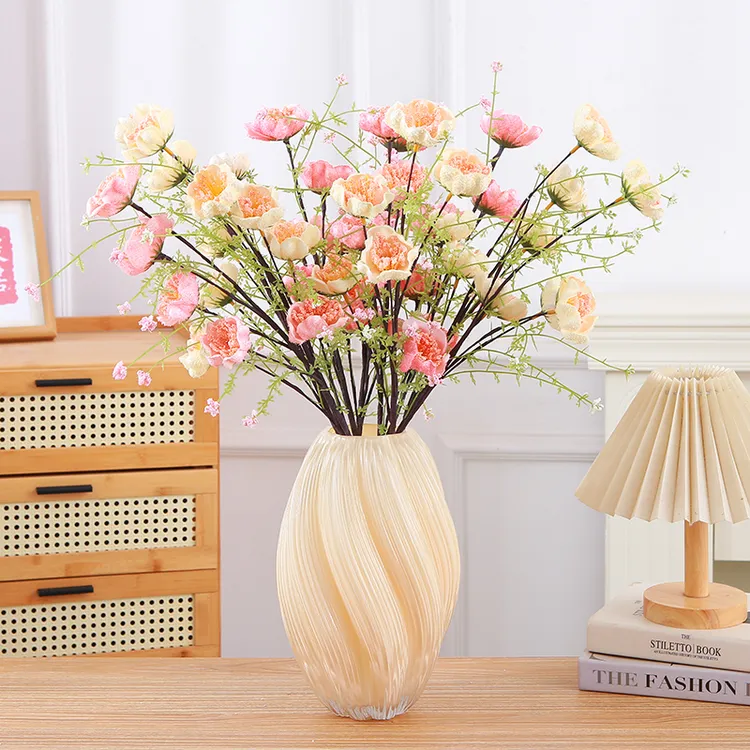 轻奢高档仿真花摆设杜鹃花假花客厅餐桌干花束装饰插花艺家居摆件