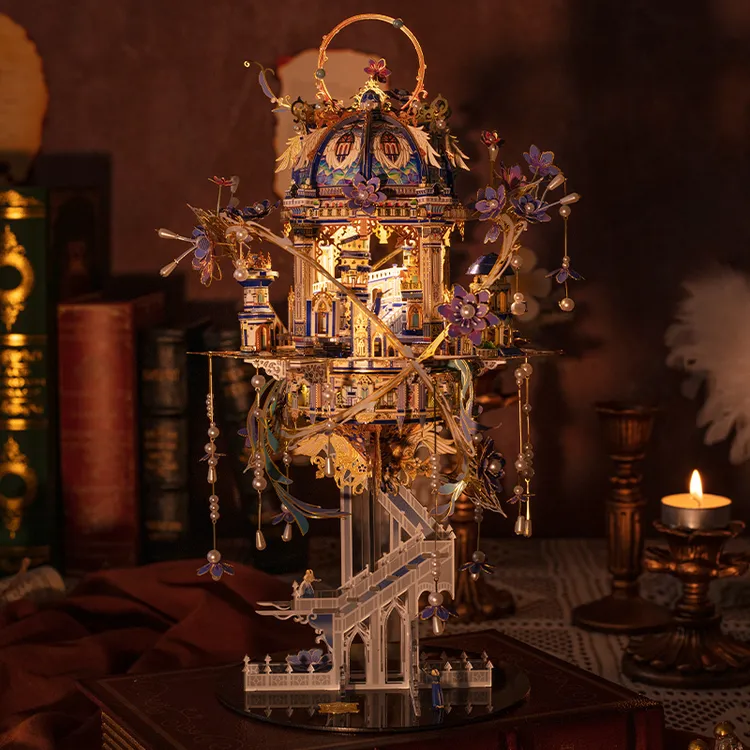 艺模罗密欧与朱丽叶八音乐盒3D立体经典金属拼装模型diy手工礼物