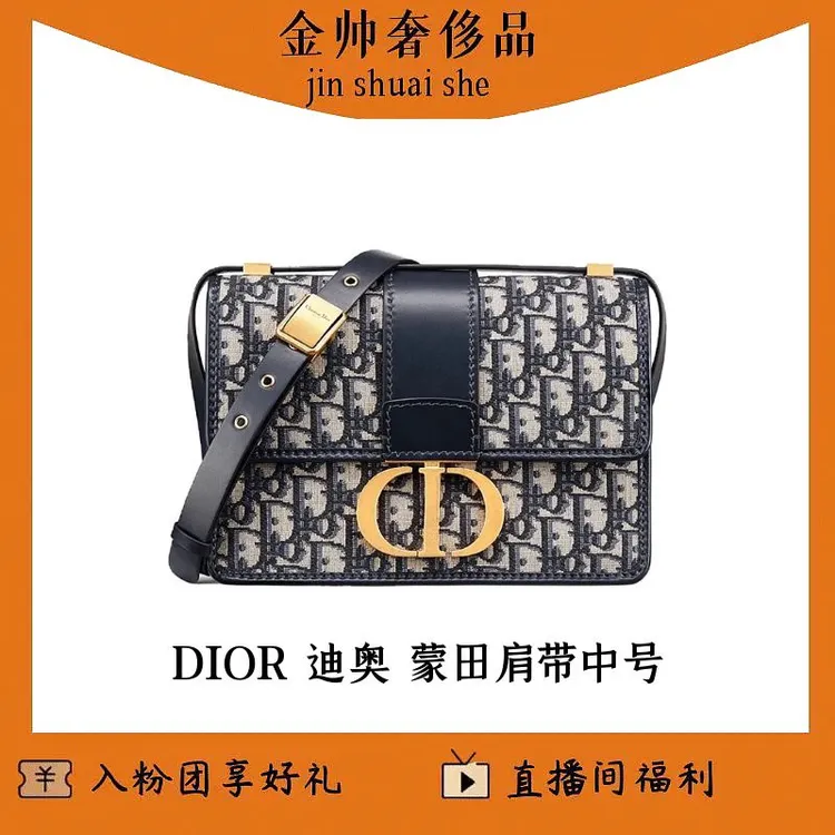 99新 DIOR/迪奥 蒙田30/中号肩带款/单肩包/B4366