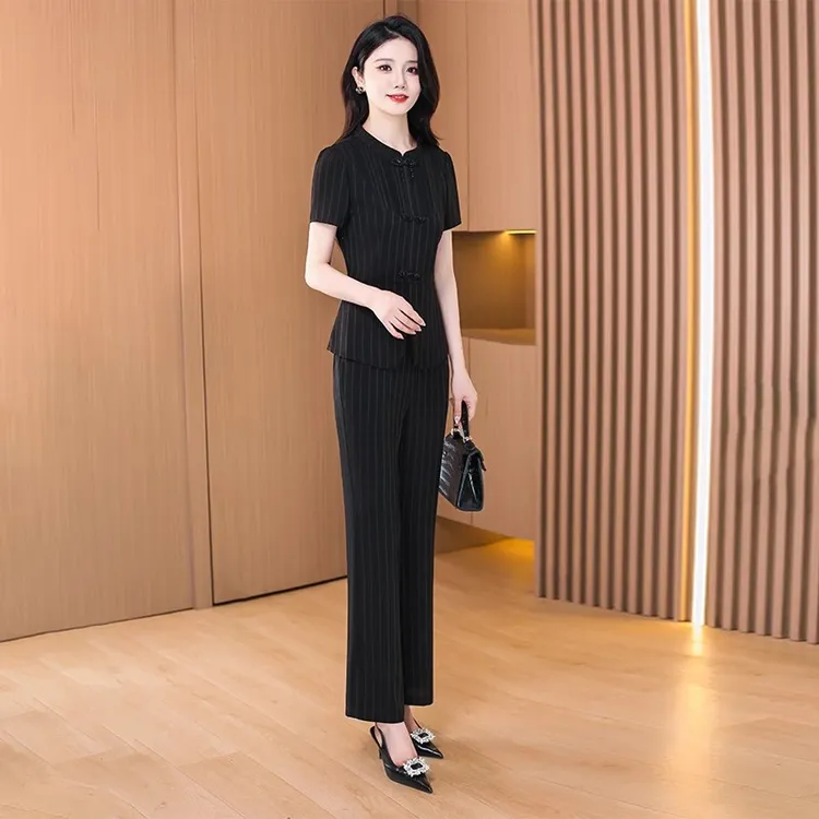 【可蓓儿】休闲气质时尚职业套装2025新款女夏季修身显瘦减龄妈妈装