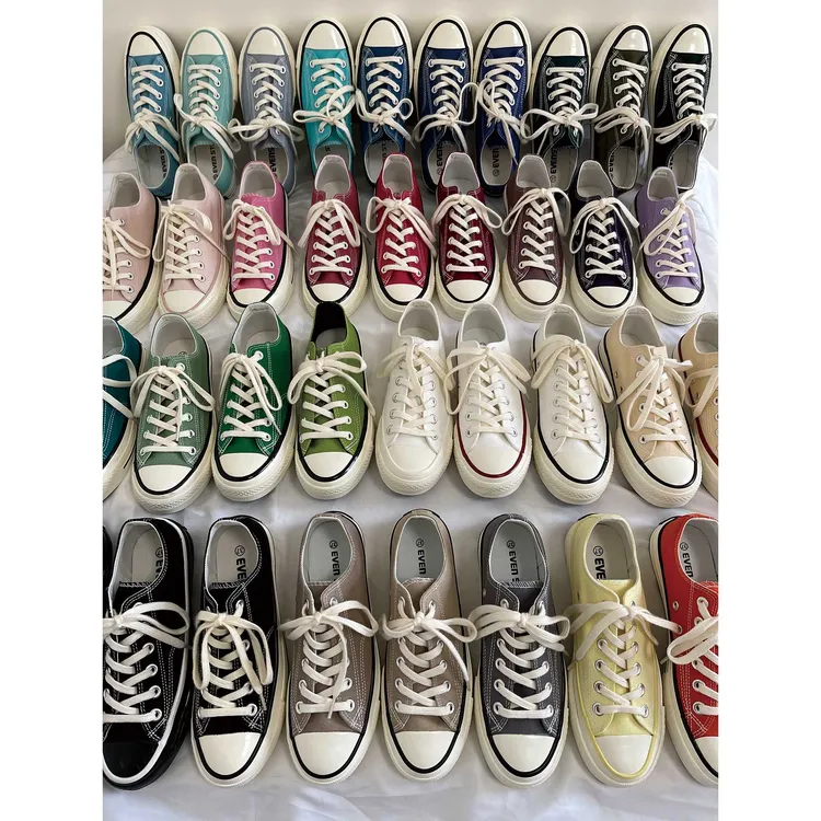 三十五个颜色经典帆布鞋男女同款休闲情侣休闲板鞋透气低帮帆布鞋