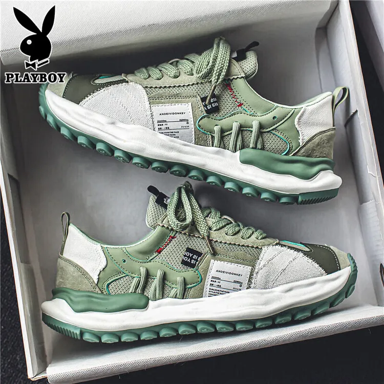 花花公子经典男鞋春夏季新款百搭运动透气跑步防滑耐磨厚底青少年