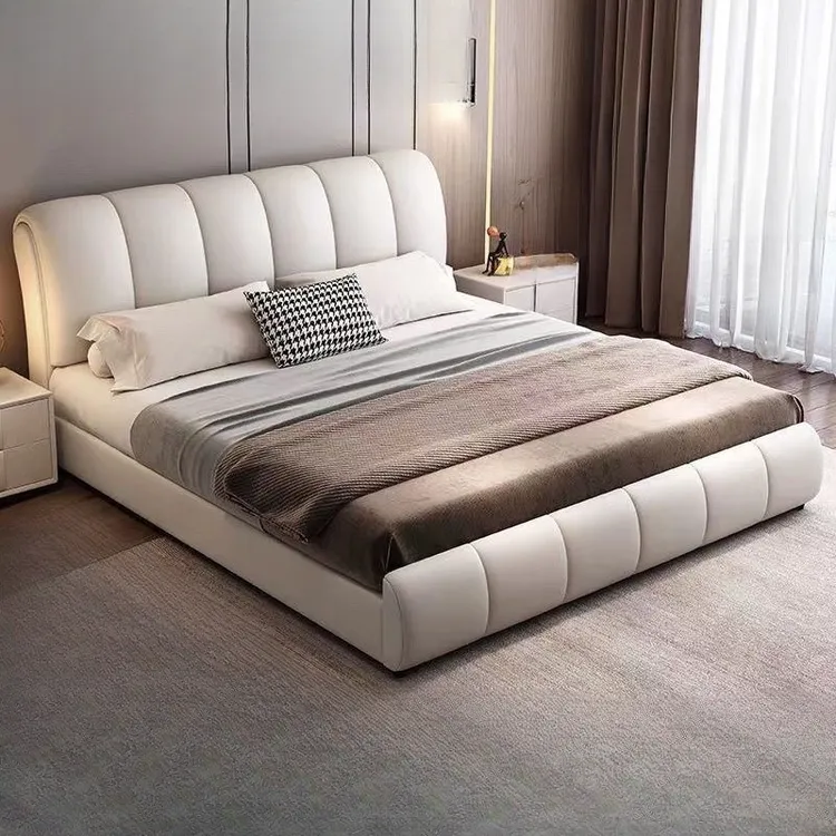 软体都市床双人1.8x2米生活皮床家用高端意式主卧大床生态皮储物