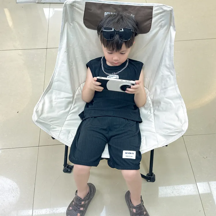 【A类】儿童背心套装夏季两件套男宝女宝夏款薄款宽松凉爽透气