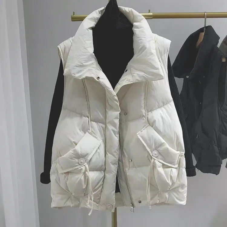 韩系棉服马甲女外穿加厚短款宽松背心外穿新款正品设计感洋气马夹