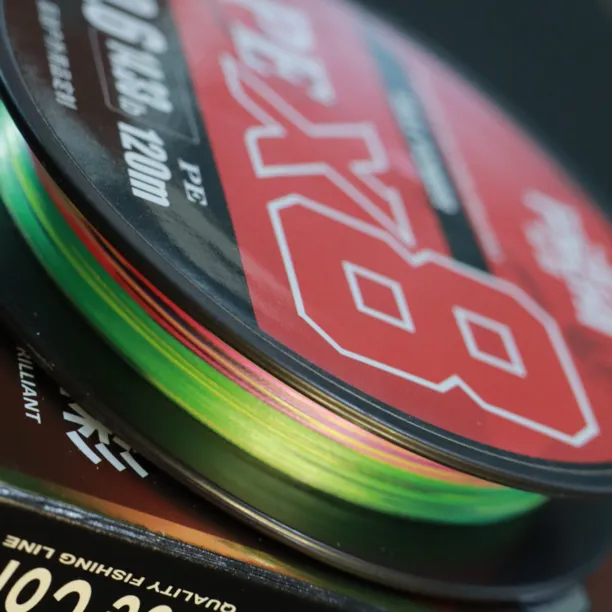 筏痴户外正品8编120米钓鱼编织PE线千竹三色荧光PE筏钓主线