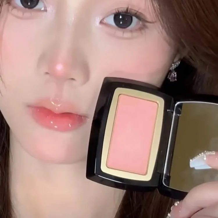 显嫩膨胀色柔纱腮红盘纯欲可爱学生党素颜自然修容高光腮红泥膏