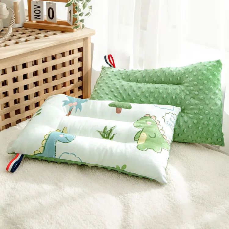 2024新款儿童安抚豆豆枕卡通儿童枕头学生幼儿园枕芯宝宝小孩
