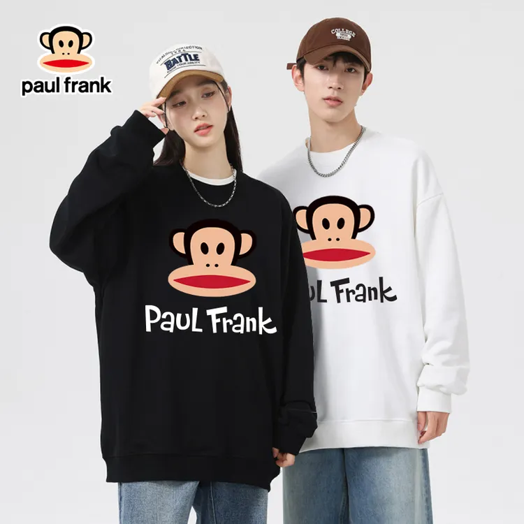 paul frank/大嘴猴圆领卫衣男士秋季新款美式潮牌轻奢痞帅男装