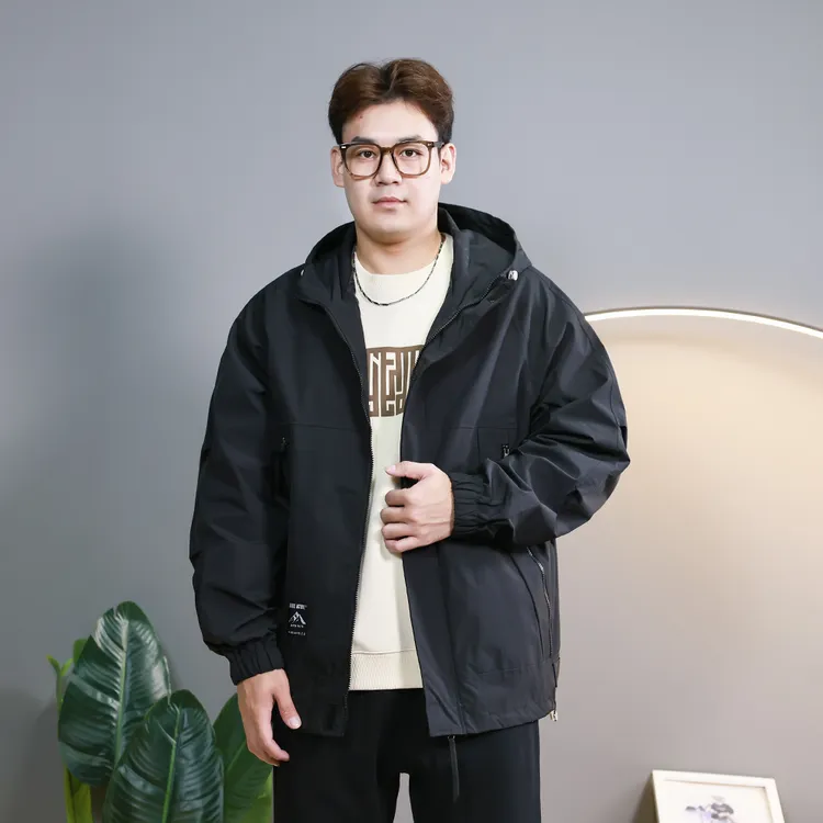 【春秋新款】大码男冲锋衣外套厚款加肥加大码登山服宽松FZD-6810