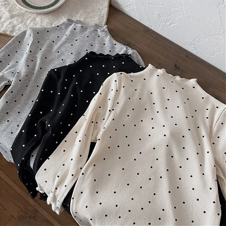 女童打底衫春秋2025新款宝宝洋气长袖T恤儿童秋装半高领内搭上衣