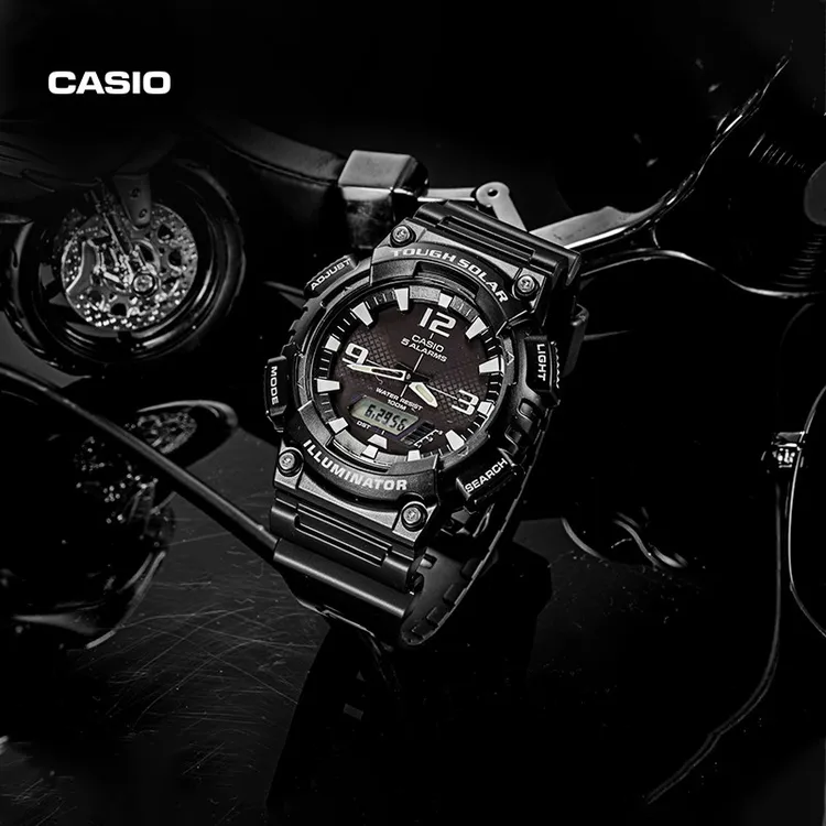 【捡漏款AQ-S810W经典多功能黑武士中学生手表太阳能手表