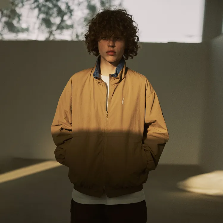 NORYBRAND 山系户外撞色双面穿立领运动夹克 通勤外套风衣