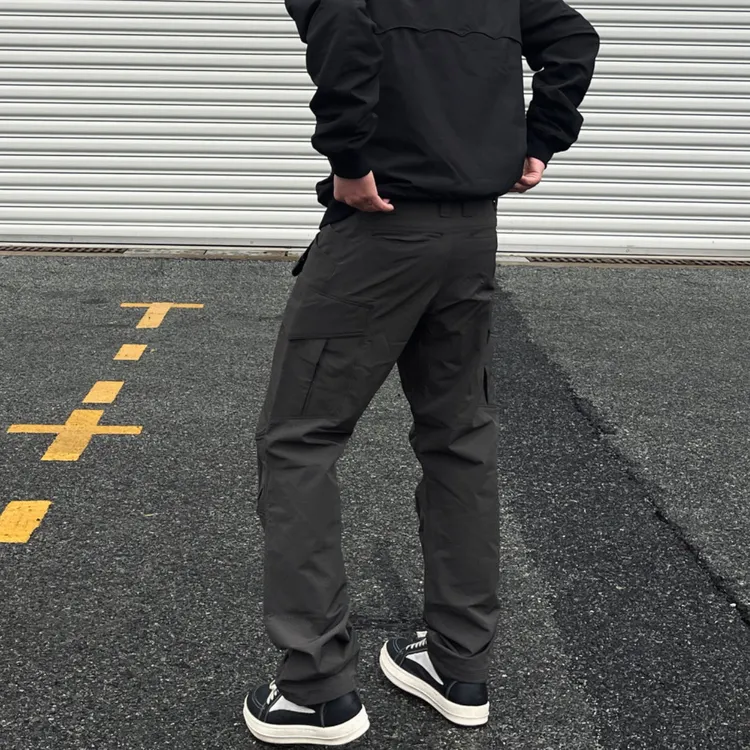 SOS 军鸟风cargo工装裤立体裁剪拼接直筒长裤多口袋微弹休闲裤男