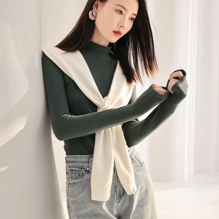 保暖内衣女高领自发热双面磨毛打底衫2024秋冬新款修身纯色上衣