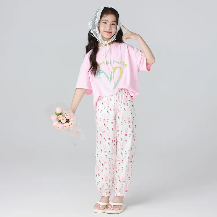 女童防蚊裤夏季冰丝裤夏季薄款裤子休闲运动裤夏装女孩夏款