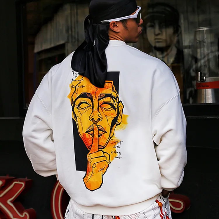 惯性基因把嘴闭上运动健身圆领卫衣秋冬远红外锁温美式重磅棉宽松