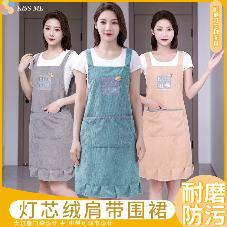 新款防油成人围裙做饭家用厨房年轻时尚高颜值防水防污透气家务