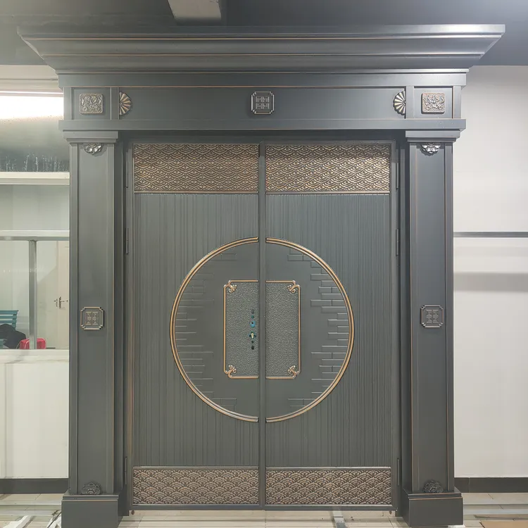 铸铝门入户门别墅大门新中式农村自建房大门防盗门高端私人定制