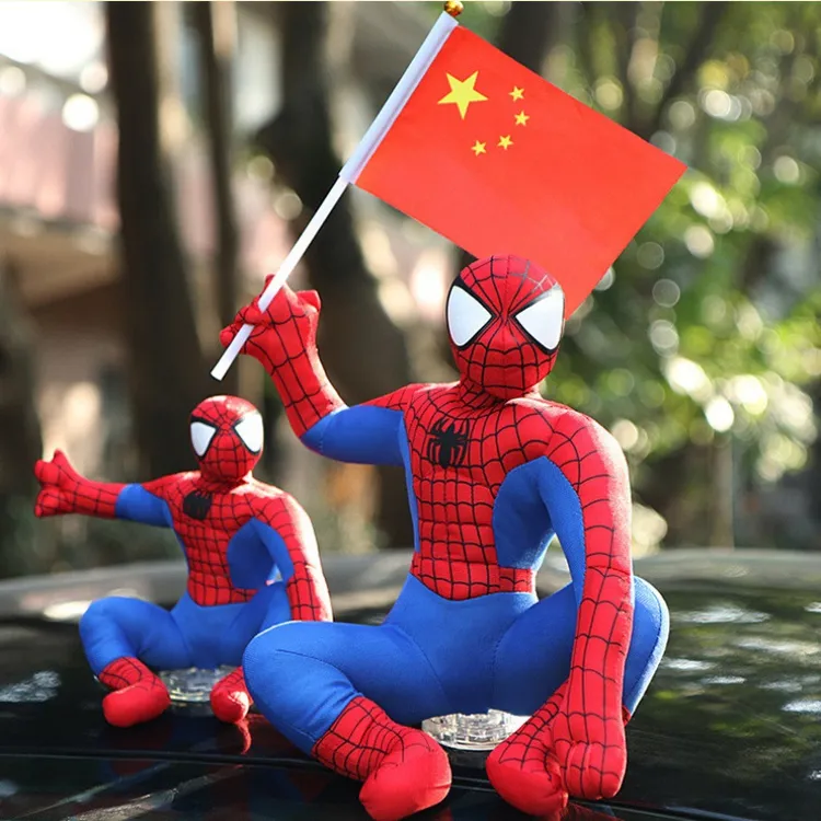 汽车尾部帅气挂件玩偶黑色玩偶车装饰车外挂件玩偶蜘蛛侠车外装饰