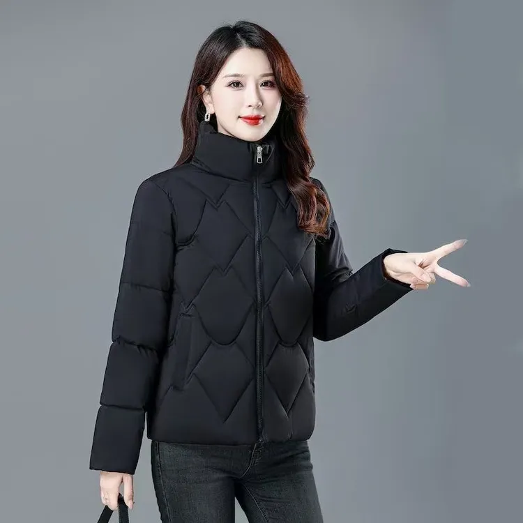 棉服女洋气2025新款时尚韩版加厚女士洋气大码棉衣百搭冬季外套女