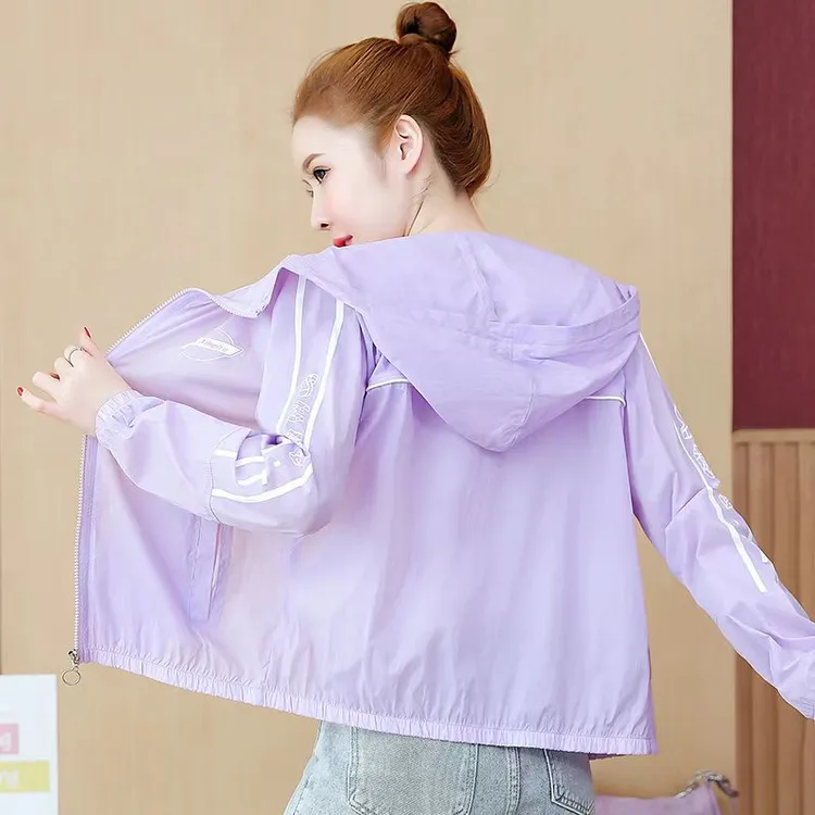 短款防晒衣女外穿夏季薄款2025新款防晒服修身显瘦小个子透气外套