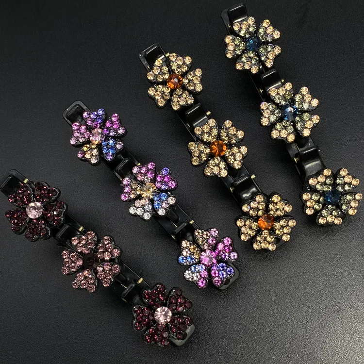 网红气质百搭小花朵刘海碎发一字夹简约化妆夹子碎发夹