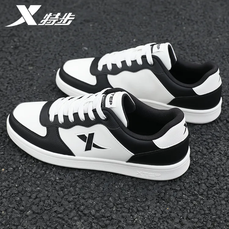 特步板鞋男款正品运动鞋男鞋冬季学生百搭休闲鞋子低帮空军一号鞋