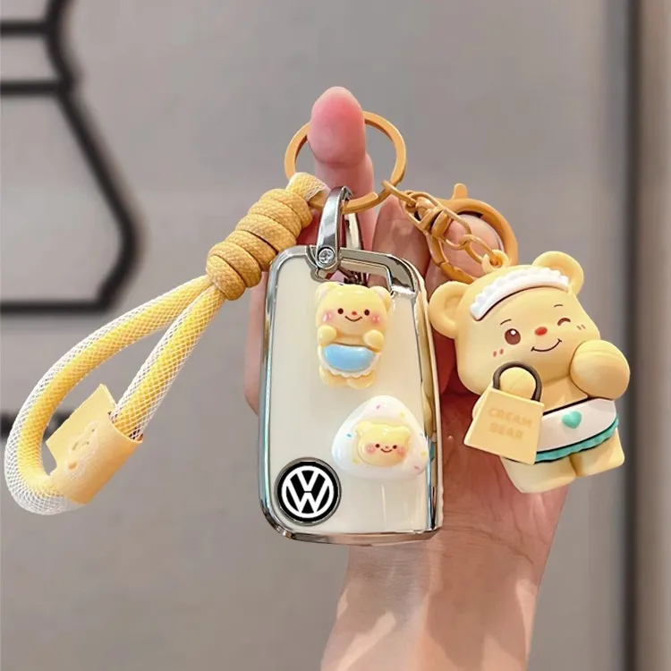 适用大众钥匙套女速腾polo宝来途岳探岳迈腾帕萨特朗逸车探歌CC扣