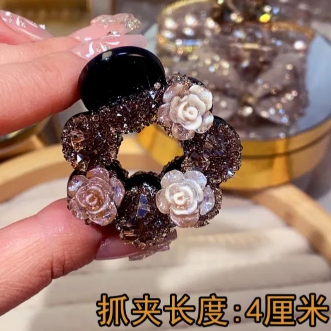 诗泊雅 闪钻小抓夹时尚半扎发夹精致百搭鲨鱼夹