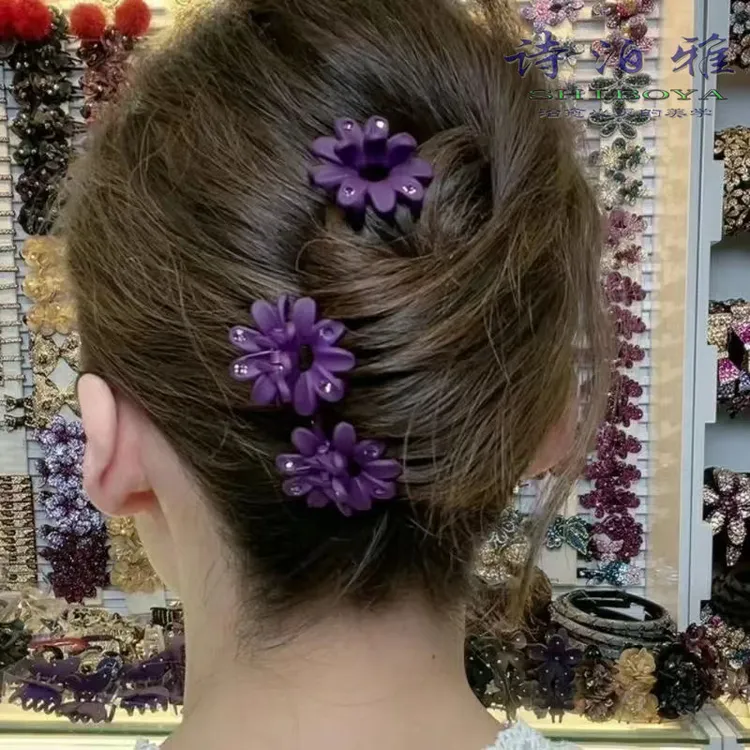 诗泊雅 碎发侧边刘海夹发卡迷你公主头小抓夹