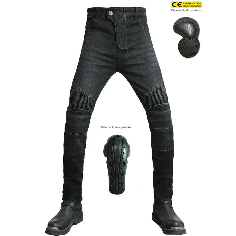 摩托车骑行裤牛仔裤四季男女弹力修身机车拉力防风防摔耐磨抗撕裂