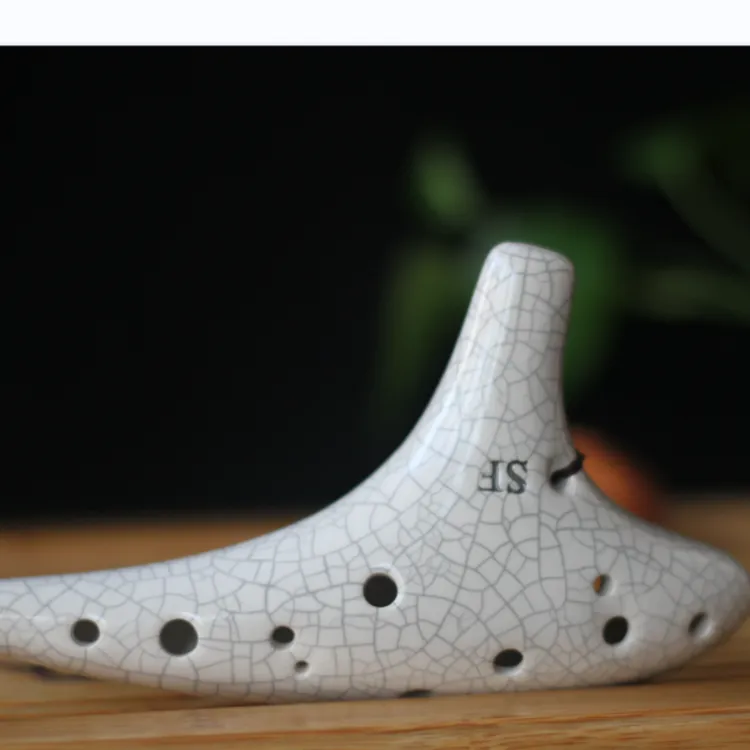 洪啸专业SF十二孔白裂陶笛、专业演奏、送教学视频