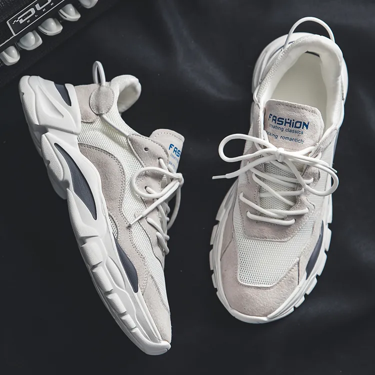 老爹鞋男夏季潮流防滑轻便新款软底防臭跑步透气网面休闲运动鞋子