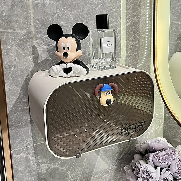 卫生间纸巾盒浴室挂壁卷纸抽纸厕纸盒厕所免打孔挂墙卫生纸收纳盒