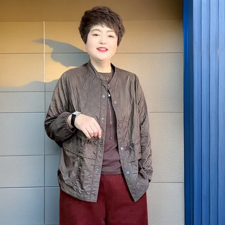 【己开价】2529文姐专柜正品春秋季单排扣下摆抽绳短款风衣外套