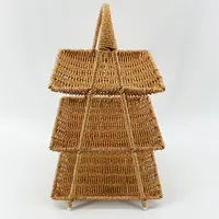 B05浅咖色长方三层果盘围炉煮茶水果盘加大号长26总高43