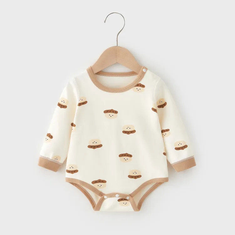 婴儿无骨包屁衣春秋款爬服三角哈衣新生儿宝宝长袖连体衣