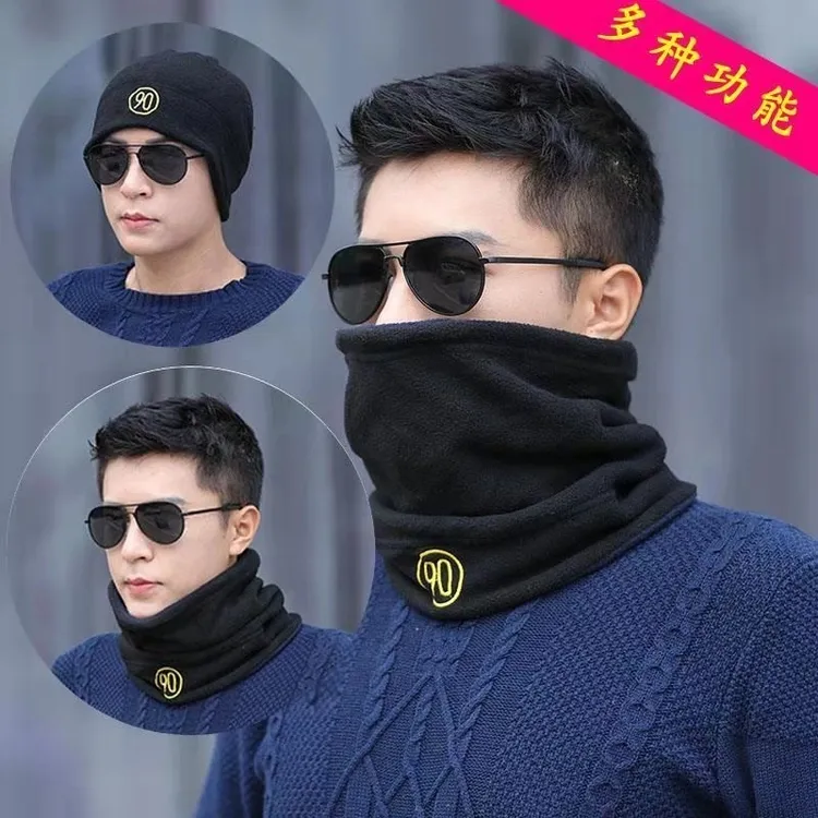 秋冬脖套男抓绒骑车围脖套户外骑行防风多功能保暖护脸围巾女防寒