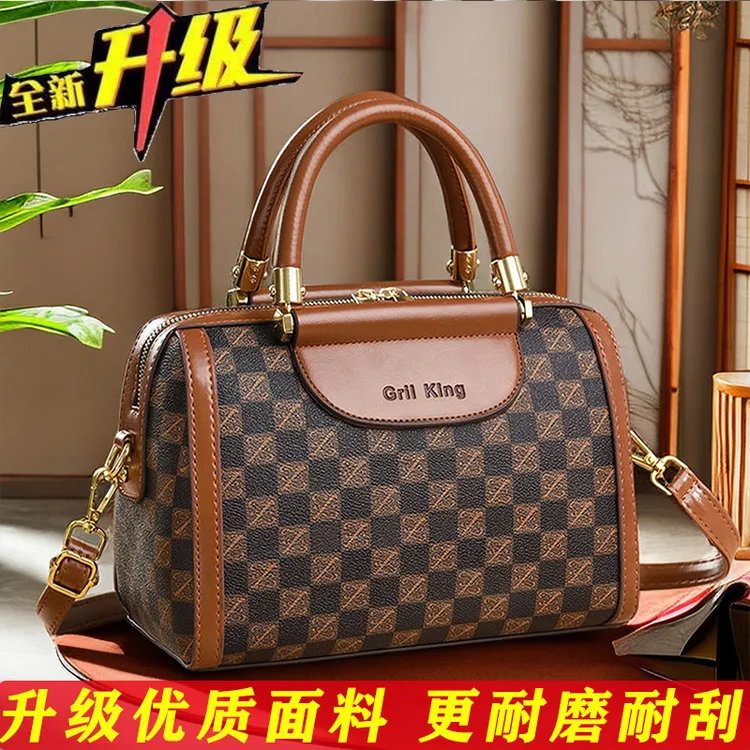 真皮质感包包2025新款经典时尚大容量手提包百搭枕头包单肩斜挎包