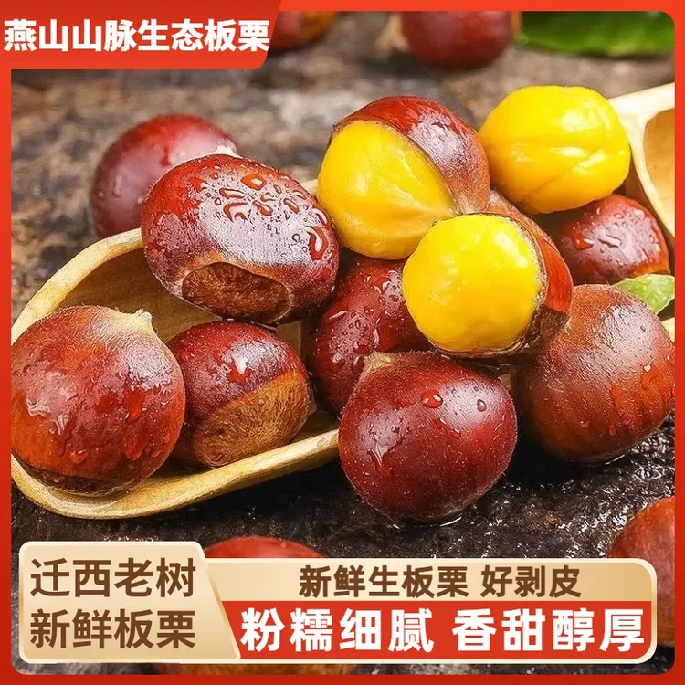唐山正宗遵化迁西鲜板栗新鲜栗子软糯香甜河北燕山板栗脆皮好剥