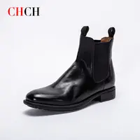 CHCH平衡鞋时尚黑色厚底靴子短靴马皮秋冬CN2B6211