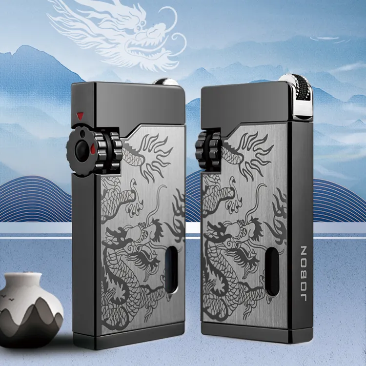 龙年双火滑轮点火打火机网红高档创意打火机礼品男士高端便携经典
