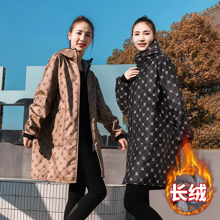 加绒秋冬外套防护衣长袖围裙罩衣清洁家用户外女士男女大褂工作服