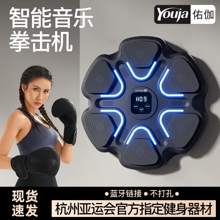 新款智能音乐拳击机家用成人打击反应儿童墙靶电子墙靶散打训练器
